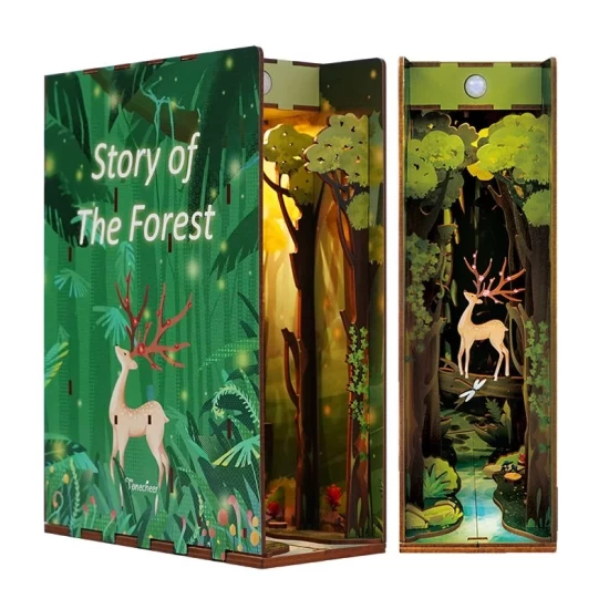 Tonecheer Diy Book Nook Story Of The Forest Bookend Tq106 182X8X245Cm