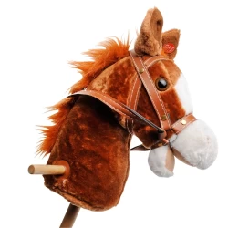 Houten Stokpaard Met Geluid Bruin Houten Stokpaard Met Geluid Bruin