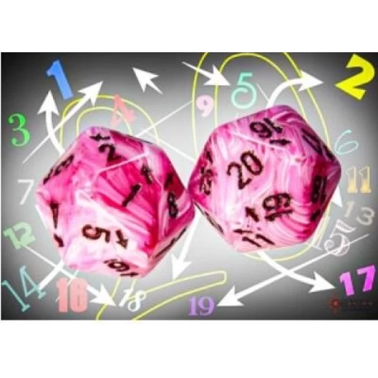 Vortex Pink/Black Countup&Down D20 Vortex Pink/Black Countup&Down D20