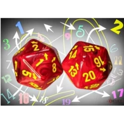 Vortex Red/Yellow Countup&Down D20