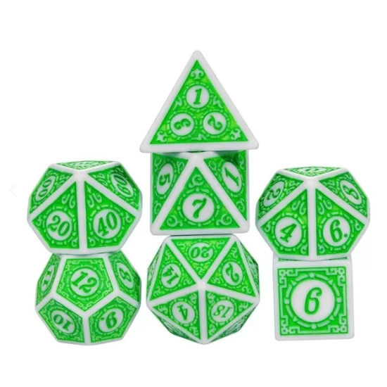 Motif: Leafy Rpg Dice Set Motif: Leafy Rpg Dice Set