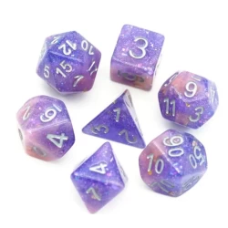 Pink & Purple Seabed Treasure Rpg Dice Set