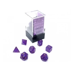 Borealis Mini-Polyhedral Royal Purple/Gold Luminary Dobbelsteen Set (7 Stuks) Borealis Mini-Polyhedral Royal Purple/Gold Luminary Dobbelsteen Set (7 Stuks)