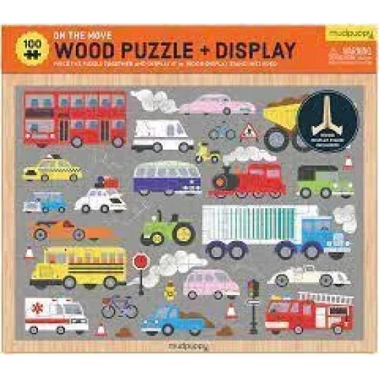100 Piece Wood Puzzle + Displ/On The Move