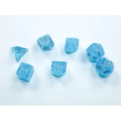 Luminary Mini-Hedral Sky/Silver Dobbelsteen Set (7 Stuks) Luminary Mini-Hedral Sky/Silver Dobbelsteen Set (7 Stuks)